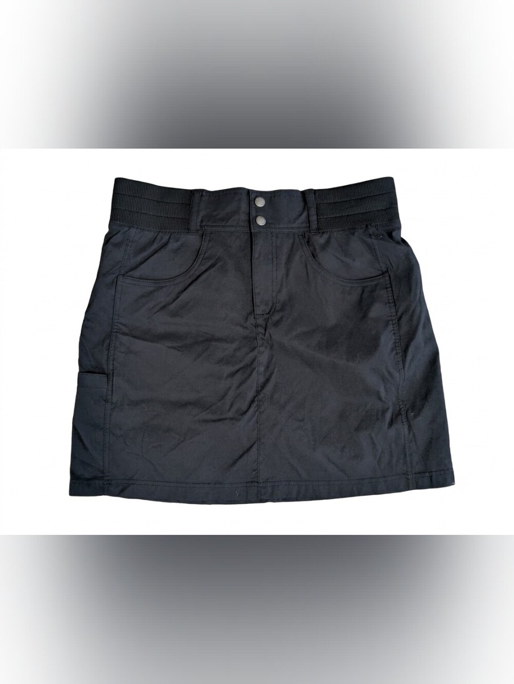 Eddie Bauer Women's Medium Black Cargo Skort Hiking Trail Stretch Mesh Lined M